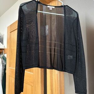 Roz & Ali Black Sheer Cardigan